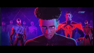 Miles finds out his dad is going to die Spider man across the spider verse scene final fight