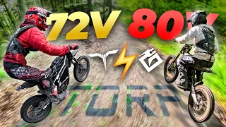 SURRON 80V45Ah vs TALARIA 72V56Ah: Range / Power in Enduro?