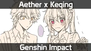Aether x Keqing - [Modern AU] Gacha [Genshin Impact]