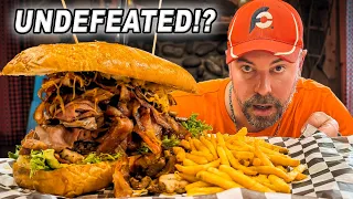 Snow's Undefeated "Sasquatch" Pork and Bison Footlong Burger Challenge!!