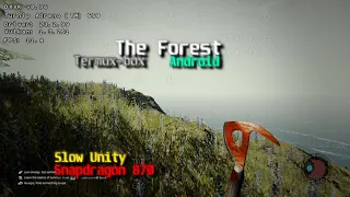 The Forest на Android (olegos2/termux-box, Snapdragon 870, dri3 T+DXVK)