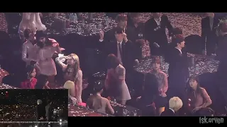 Idols (TWICE, Wanna One) react to BTS - IDOL (Ending) | Seoul Music Awards 2019 (SMA)