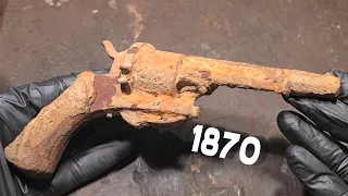 Franco-Prussian War Revolver Restoration (found underwater)