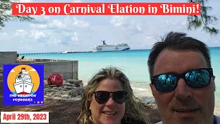 Day 3 on Carnival Elation and we are in Bimini for the 1st time ever. Golf cart time!