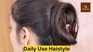 Clutcher Hairstyle| Bun Hairstyle with Clutcher| Simple and Stylish Bun hairsyle#hairstyle