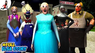 👸Full Story of Granny Elsa and Ice Scream🍦Funny Animation Horror Cartoon