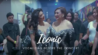 Vocalizing before the concert - ICONIC | Regine's Backstage Pass