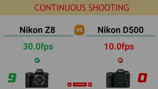 Nikon Z8 vs Nikon D500 Comparison: 17 Reasons to buy the Z8 and 6 Reasons to buy the D500