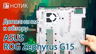 Заглушки на вентиляторах? Дополнение к обзору ASUS ROG Zephyrus G15 GA502IU.