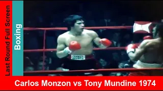 Carlos Monzon vs Tony Mundine, Widescreen Color Fight Highlights & Knockout, Title Boxing Match 1974