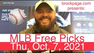 MLB Picks (10-7-21) ALDS Divisional Playoff Game 1 Predictions White Sox vs Astros - Red Sox vs Rays