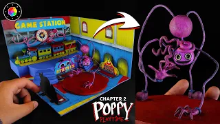 DIORAMA MINIATURA de MOMMY LONG LEGS (Poppy Playtime Chapter 2) de Plastilina y Cartón | PlastiVerse