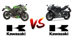 KAWASAKI NINJA 650 vs KAWASAKI ZX6R | Side-By-Side Comparison | King Eley TV