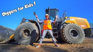 Diggers for Kids with Blippi | The Wheel Loader Construction Truck