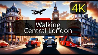 4K Walk | London City Tour | Evening England |