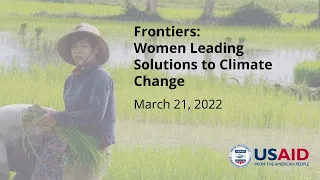 Frontiers: Women Leading Solutions to Climate Change