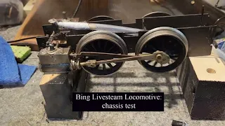 Bing Live Steam Locomotive: Chassis Steam Test