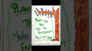 Slogan on Plant Conservation or Tree Conservation || Save Plant || Border design on Tree
