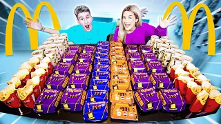 WE Spent £200 on Mcdonalds To Find £100,000 CASH PRIZE!!! (400+ Monopoly Stickers)