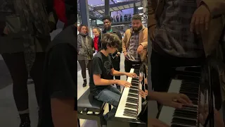 Playing Golden Hour by JVKE on a public piano