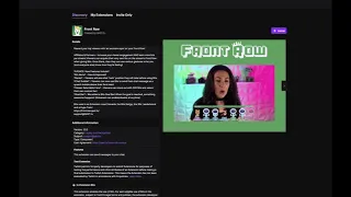 How to Install the Front Row Twitch Extension + Demo