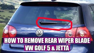 How to replace the rear wiper blade on a VW Golf Mk5, Passat B7