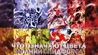 Что означают цвета молний Cпидстеров / Спидфорса? (Комиксы, Фильмы, Сериал "The Flash")