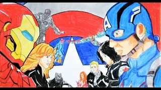 Avengers Civil War - Drawing