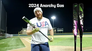 TYLER ERVINE Swinging The 2024 ANARCHY GAS Pearson Player Model 2-PIECE 12”  Slowpitch Bat Review