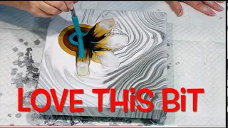 DIDNT EXPECT THIS TO LOOK SO GOOD 😊Must see this Ring pour with more! Acrylic fluid art 🤩