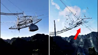 What happened to Arecibo Observatory Telescope ? (Analyzing Collapse Footages )