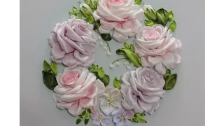 Embroidery ribbons rose master class from Alsu Galimova