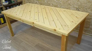 Wooden dining table / Diy Woodworking