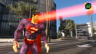 GTA5 - COSMIC ARMOUR SUPERMAN FIGHTS CRIME#gtavmods#cosmicarmoursuperman#superman#freeroam#comics#dc