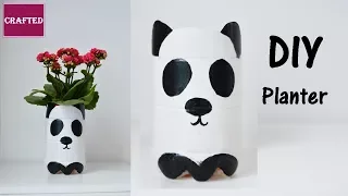 DIY Panda Planter | Recycle waste plastic bottle | प्लास्टिक के बोतल से बनाये डेकोरेटिव प्लांटर |