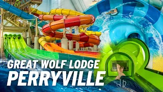 New Water Park Resort 2023: Great Wolf Lodge Perryville - All Slides