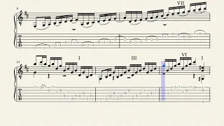 Etude No.11, Op.48 – Mauro Giuliani - Tablature