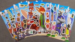 [ToyASMR] Decorate with Sticker Book Zootopia | Review Toys