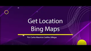 Get Location BingMaps - Power Apps