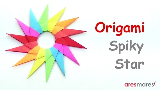 Origami Spiky Star (very easy - modular)