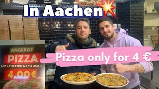 Günstige Pizza für 4,00€| Pizza live Making| Cheapest Pizza in Aachen