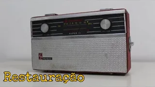 Rádio SONIA WANSAT Super III - Restauração (Eletrônica, Gabinete e Couro)