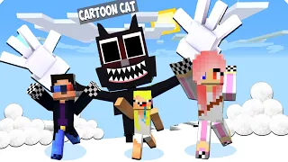 🙀НАС ПРЕСЛЕДУЕТ КАРТУН КЭТ в Майнкрафте! CARTOON CAT 100% троллинг Ловушка Шеди Леска Нуб Minecraft