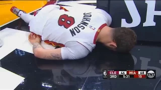 LeBron James Knocks Out Tyler Johnson with Elbow!