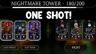 COS Boss Team!  Nightmare Fatal Tower Boss Match 180 + Reward. MK Mobile.