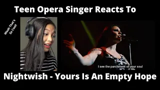 Teen Opera Singer Reacts To Nightwish - Yours Is An Empty Hope