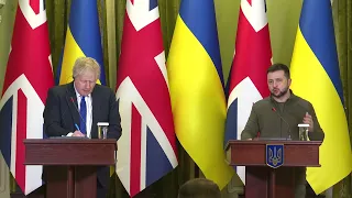 Брифінг Президента Володимира Зеленського та прем’єр-міністра Великої Британії Бориса Джонсона