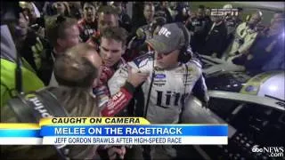 Jeff Gordon and Rival Brad Keslowski Throw Down in NASCAR Brawl