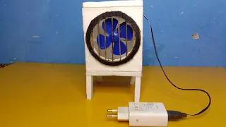 Diy mini air water coler made at home by using cardboard and foam