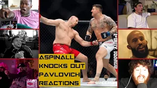 ASPINALL KO'S PAVLOVICH REACTIONS AT UFC 295 - ADESANYA, O'MALLEY, HOLLOWAY & MORE